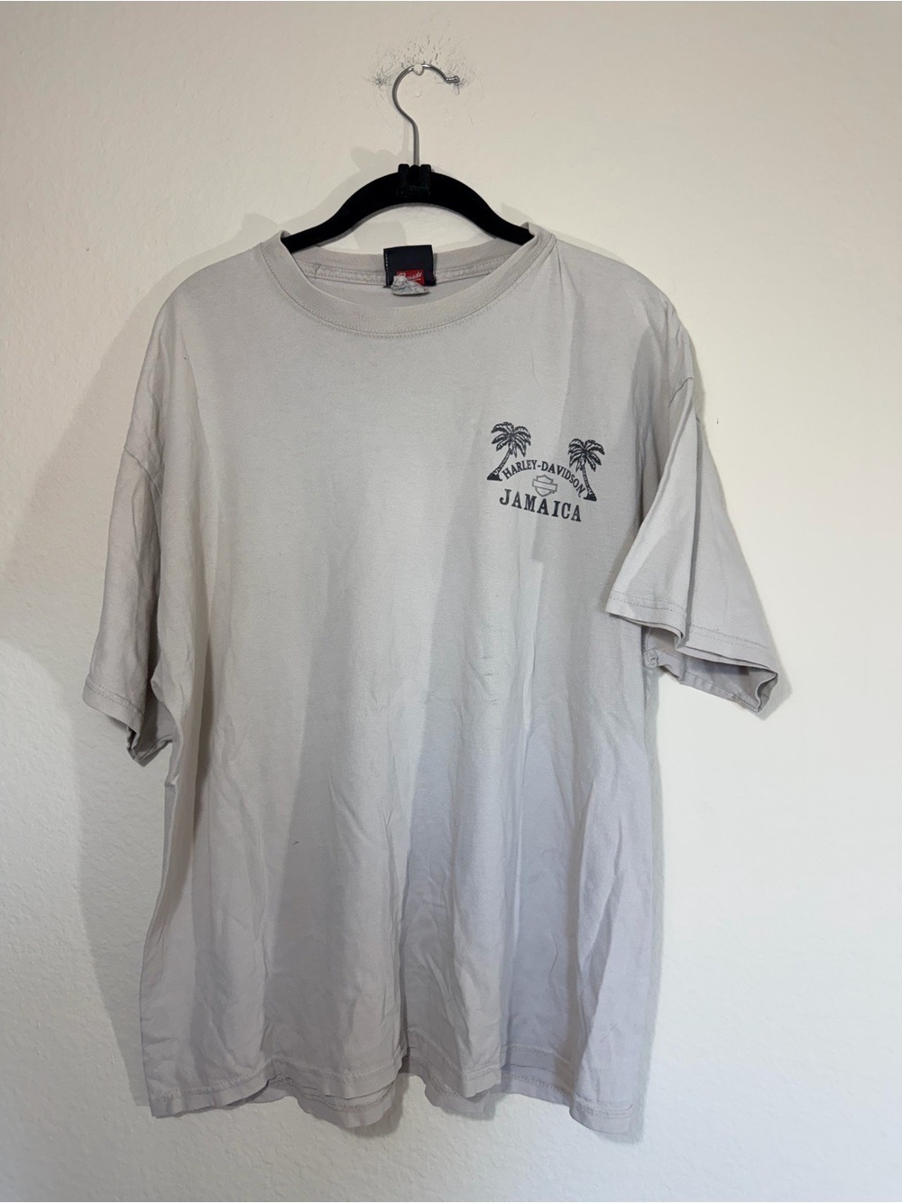 Harley Davidson Jamaica Palm Tree Graphic T Shirt Gray Mens XL